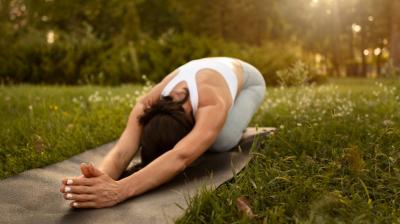 Séance de yoga en extérieur_Aime-la-Plagne