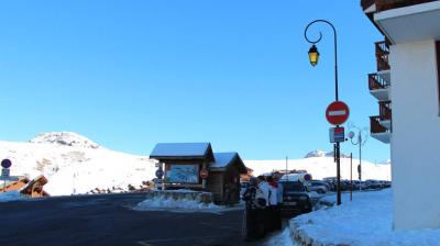 Arrêt navette arrivée Plagne Soleil