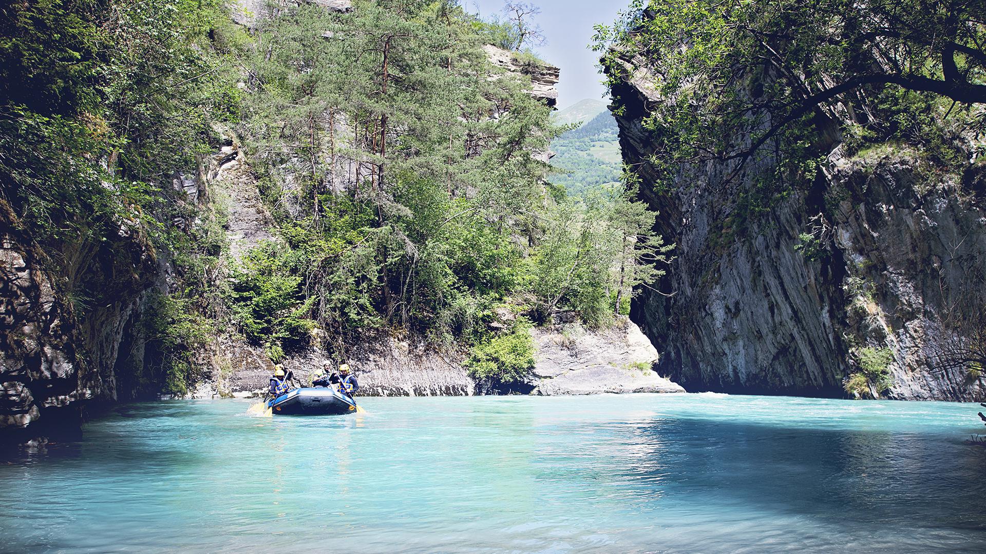 Gorges de Centrons en rafting à La Plagne