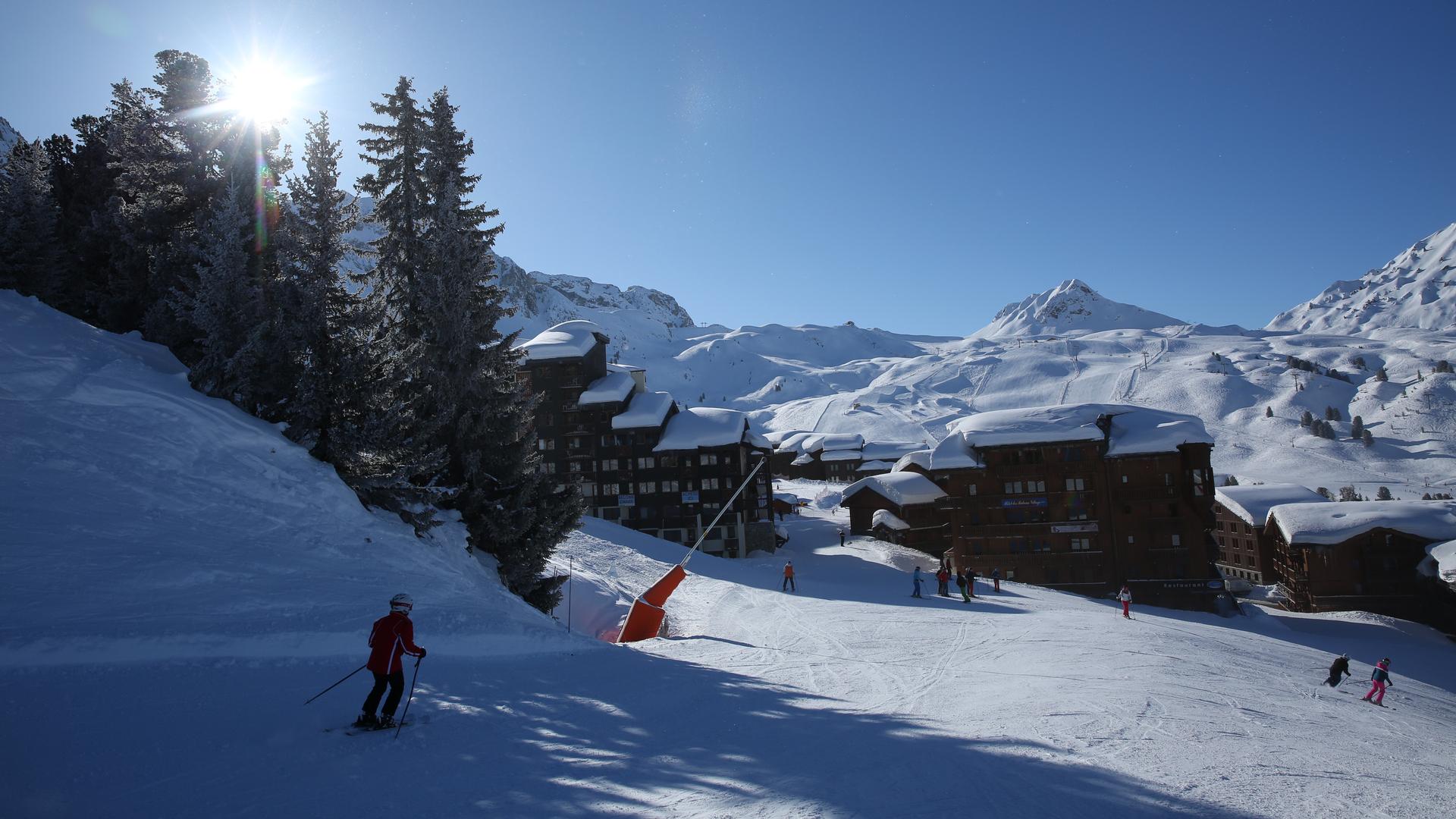 Piste de ski rejoignant Belle Plagne