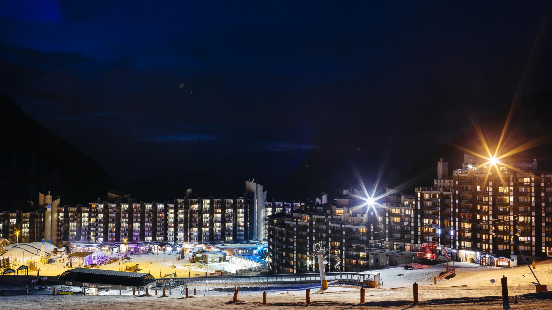 Plagne Bellecôte de nuit 