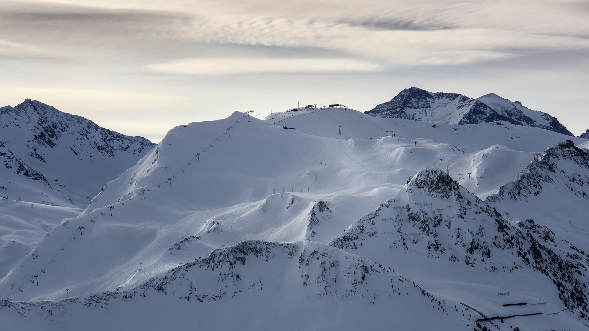 Roche de Mio et inversens à La Plagne