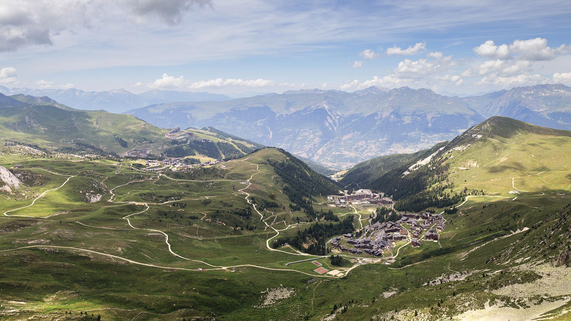 Panorama de La Plagne en été