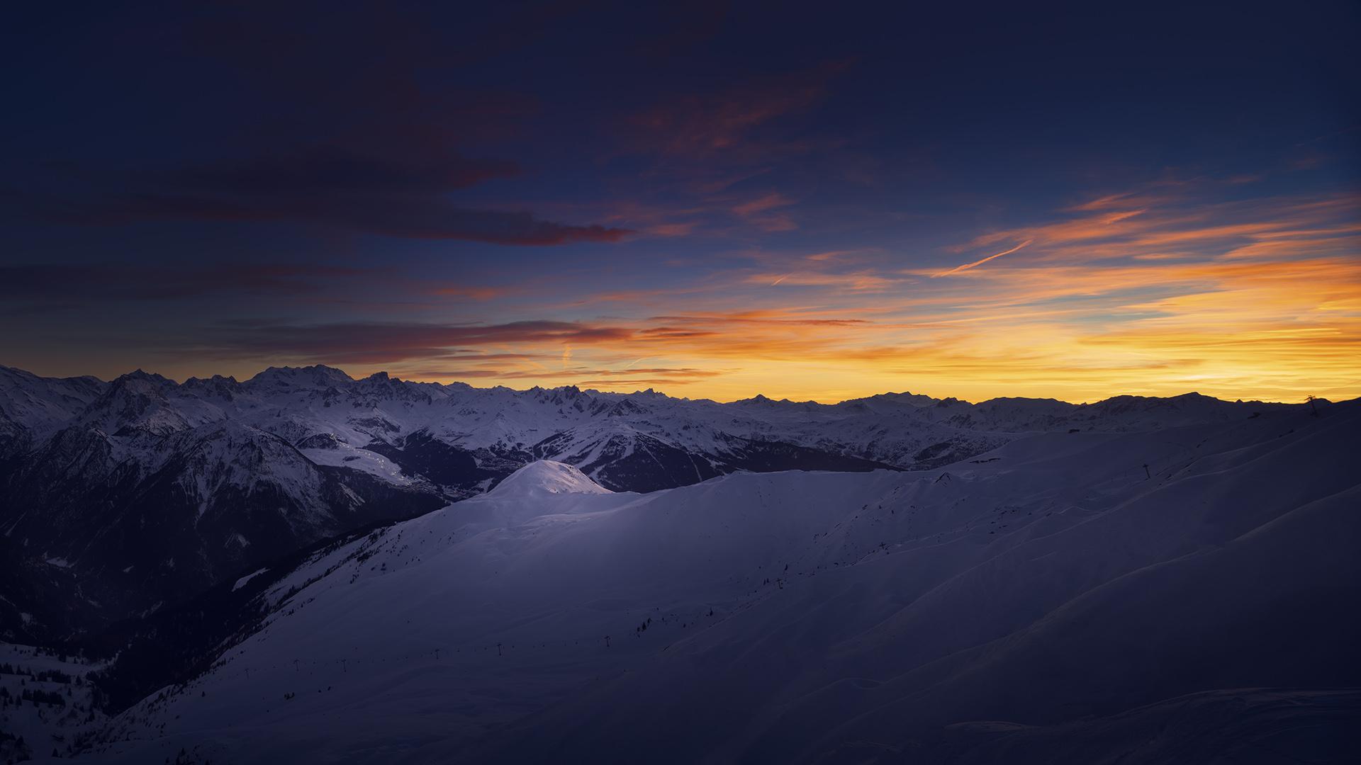 Levé de soleil La Plagne