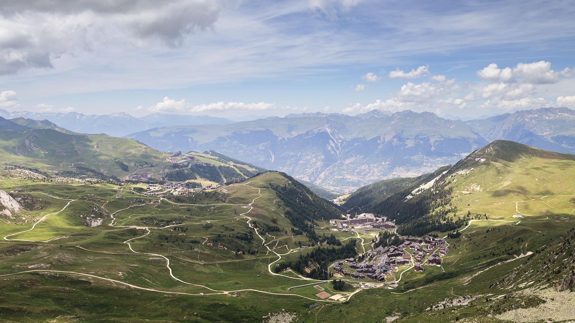 Panorama estival Grande Plagne