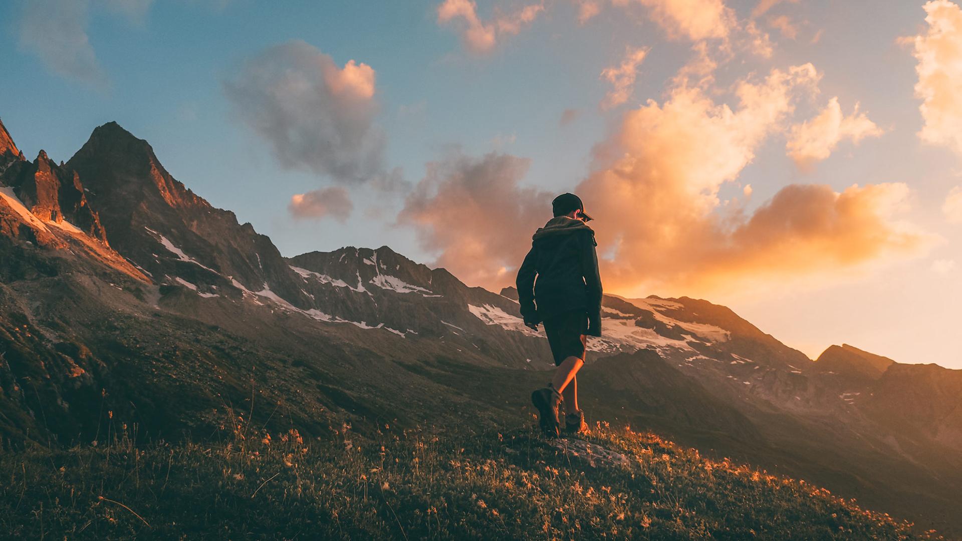 Rando au coucher du soleil à La Plagne