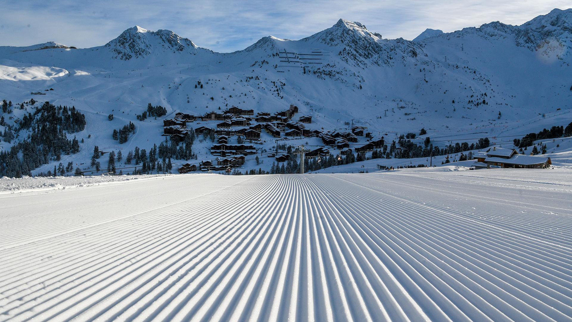 Piste dammée à La Plagne Piste dammée à La Plagne