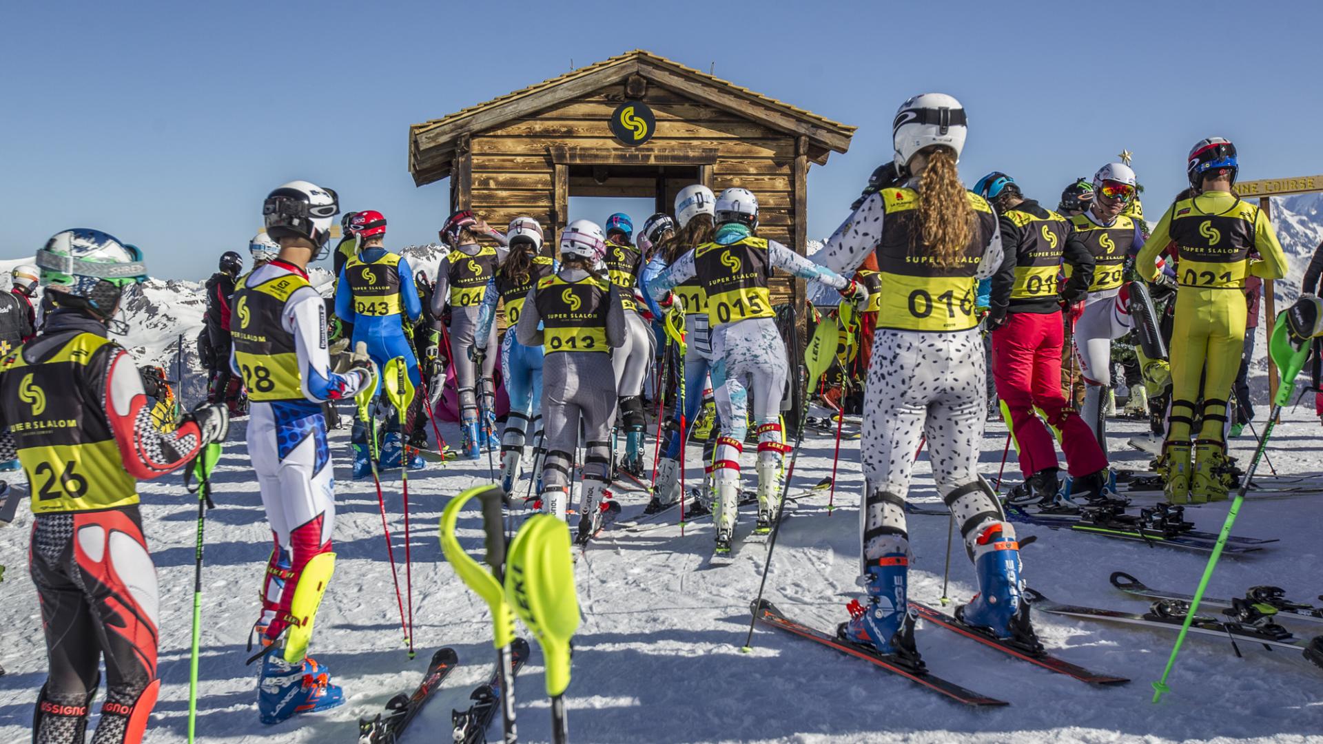 Super Slalom La Plagne échauffement