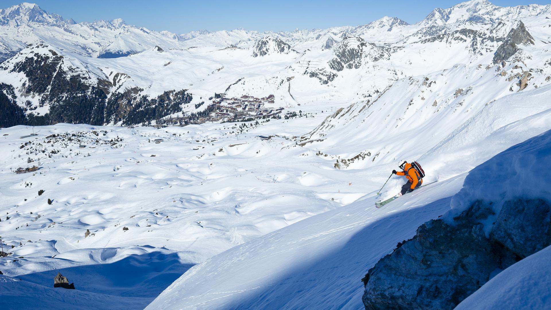 Ski hors piste La Plagne