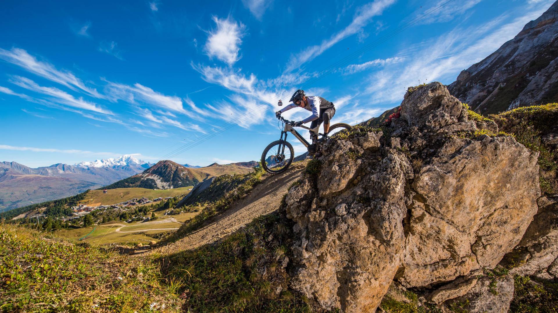 VTT sur le Bike Park de La Plagne