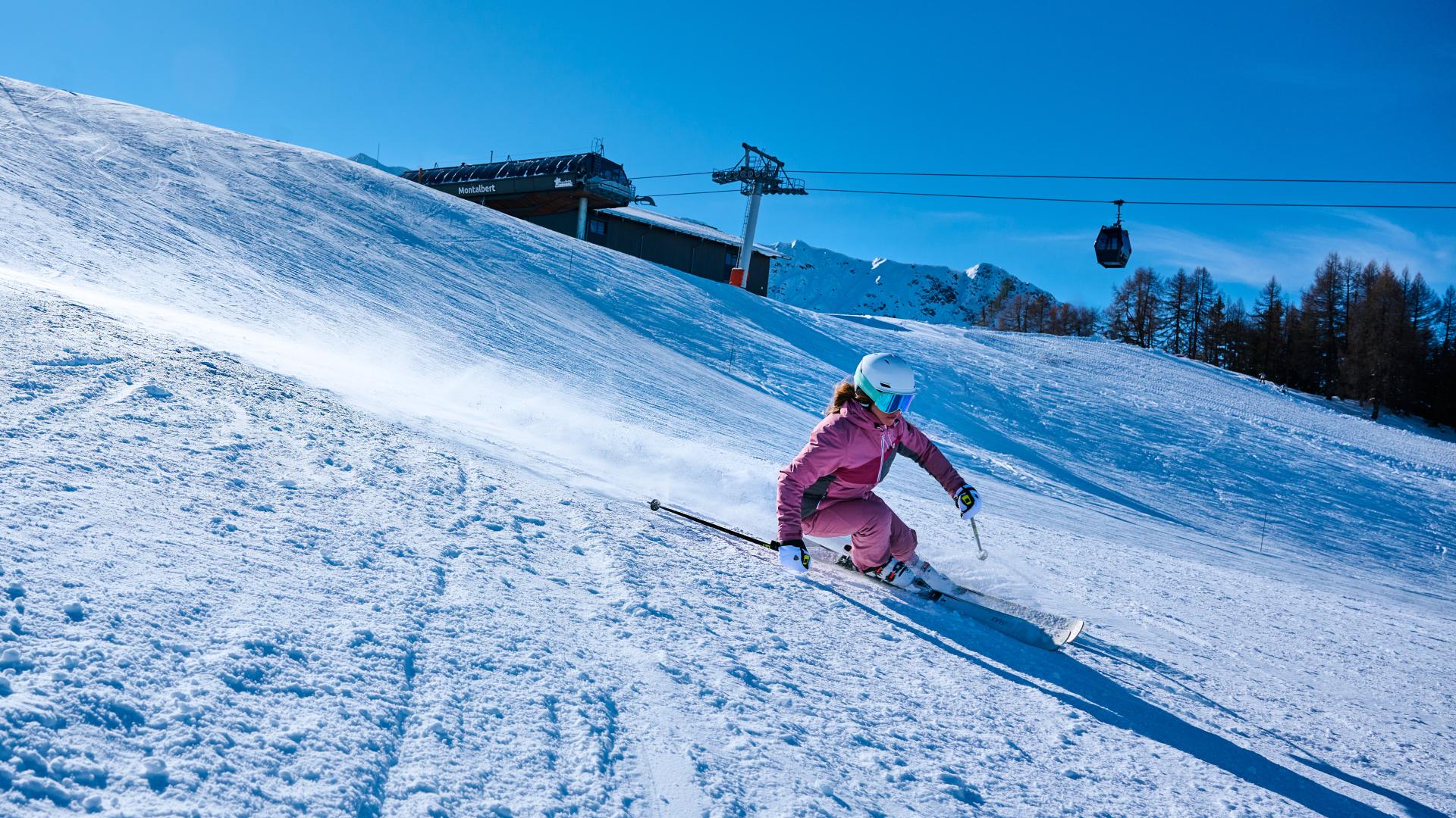 Ski depuis le sommet de Fornelet