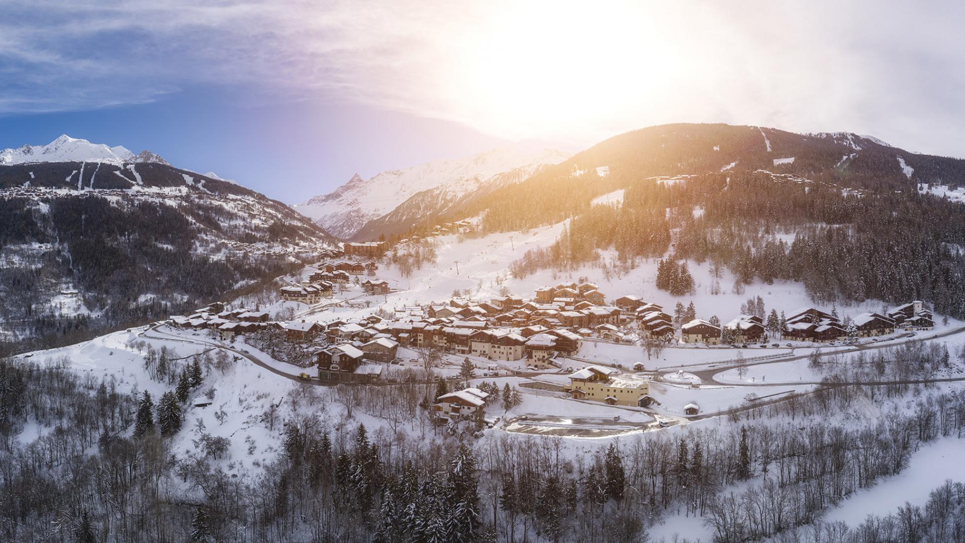 Panorama du village du La Plagne Montchavin-les Coches