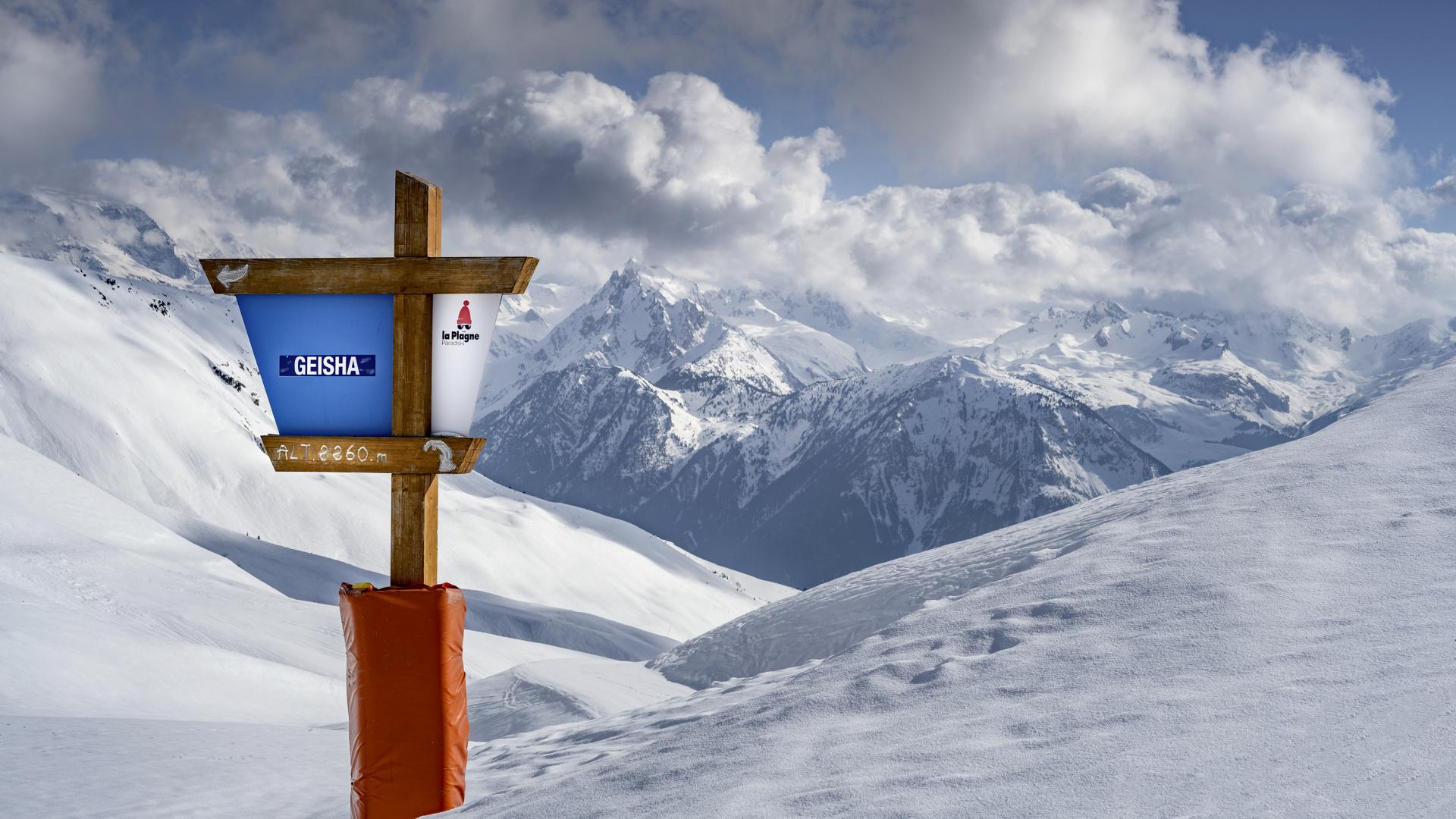 Piste Geisha, La Plagne, Champagny en Vanoise