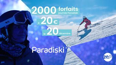 Forfait 20 € Paradiski Forfait 20 € Paradiski